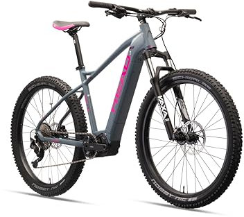 HEAD Women's Lagos Spin Joy Electric Mountain Bike, Grey/Pink, 42