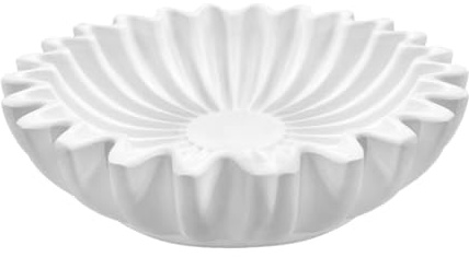 FUNOMOCYA Ciotola Decorativa Stili multipli Multiuso in Resina Bianca Design Delicato per Gioielli e Chiavi per Decorazione da Tavolo in Soggiorno o Ristorante