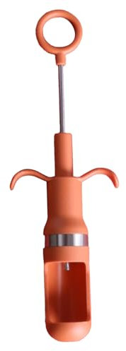 Snocciolatore per Giuggiole Portatile, Denocciolatore per Frutta con Design a Siringa per Ciliegia, Giuggiola, Dattero Rosso (Orange)