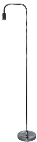 firstchoicelighting Retro Industrial Design Floor Light or Standing Lamp, Polished Chrome Finish, Height 151cm, Requires LED Bulb