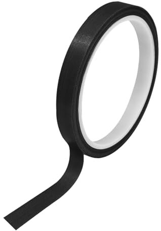 Misuyue Nastro in teflon antistatico da 13 mm, resistente al calore fino a 300 °C, nastro in teflon PTFE, 10 m, per macchina sottovuoto, sigillante a impulsi (nero)