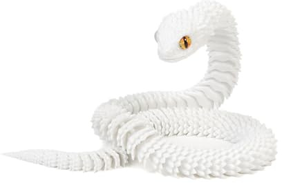 Serpiente Imprimida 3D - Juguetes De Serpiente, Serpiente De Juguete Modelo Con Juntas Flexibles | Modelo De Juguetes De Animales Que Brillan En El Juguete De Oficina Oscuro Y Divertido, Decoración De