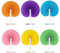 WAIZHIUA 72Pcs Paper Fans Round Folding Fan Wedding Fans Chinese Handheld Fans with Plastic Handles for DIY Summer Wedding Birthday Party Favour Bag Fillers (Multiple Colors)