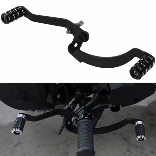 MOCODUO Motorcycle Adjustable Foot Heel/Toe Gear Shift Lever with Shifter Pegs Kit for Kawasaki Eliminator 500 SE ABS 2024 2025 (Black Style-A)