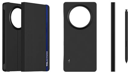 TCL Magnetische Flip Cover und Elektromagnetischer Stift NXTPAPER 60 Ultra, Schutzhülle, Papier-Textur Schreiben, Ultra-Low Latency, Druckempfindlich, Schwarz
