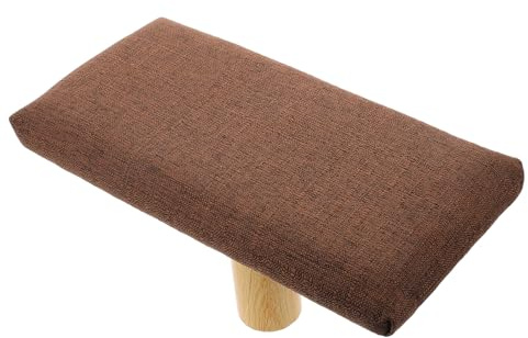 Healeved Banco de Meditación Ergonómico para Arrodillarse Taburete de Madera Pequeño Color Café con Cojín Portátil para Personas Menores de 150 CM Adecuado para Yoga Oración y Postura