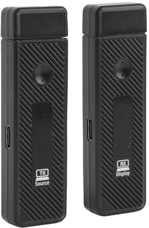 Annadue Wireless HD Multimedia Transmitter and Receiver, 5G 2.4G Dual Band 4K Decode 1080P Output Plug and Play Portable Extender Kit, with LDS Antenna for Projector TV Box Laptop (Black)