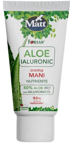 La Tradizione Erboristica Forsan - Crema Mani Aloe Ialuronic - Crema Mani Idratante, con Aloe Vera Bio e Acido Ialuronico di Origine Naturale - 75 ml
