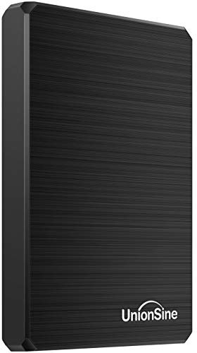 UnionSine Ultra Slim 1TB Externe Tragbare Festplatte 2,5 Zoll USB 3.0 Backups HDD Tragbarefür für PC, Mac, Desktop-Computer, Laptop, Wii U, Xbox, PS4 - Schwarze