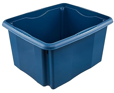 keeeper Aufbewahrungsbox mit Dreh-/Stapelsystem, 41 x 34 x 22 cm, 24 l, Emil Eco Line, Eco-Blau