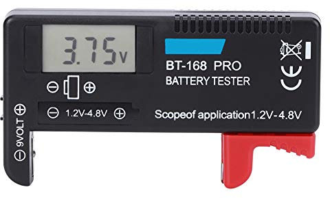 Batterieprüfer für Alle Batterien, BT-168PRO Digitaler Batterietester für Alle Batterien CR2032 LR44 L736 6F22 9V AAA AA D C 16340 14500 10440 Batterie