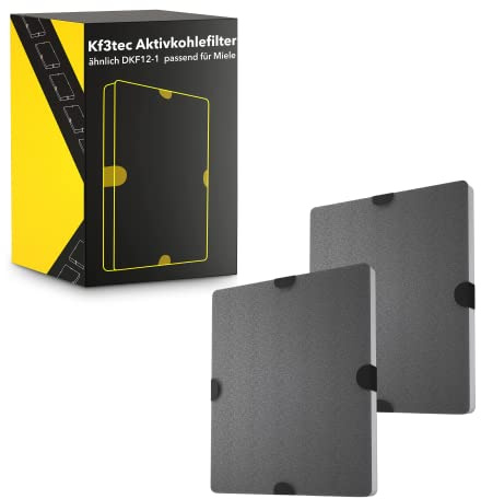 KF3TEC® Aktivkohlefilter ähnlich DKF12-1 bzw. 6228731, passend für Miele Dunstabzugshauben DA269-4 / DA279-4 / DA390 / DA420 / 28996265D (2er Pack)