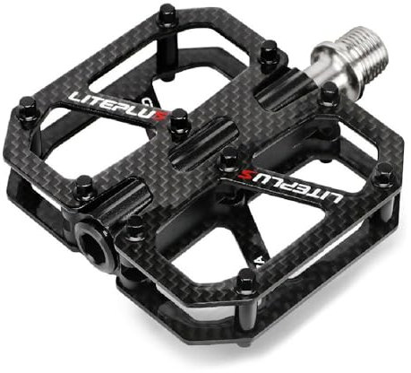 Mountainbike-Pedale Titan-Achse Fahrrad Carbon Pedal Rutschfest Leicht 3 Lager Fahrradpedale 9/16 Zoll BMX Rennrad Flat Pedal