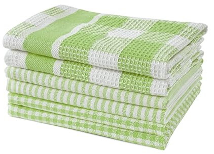 LANE LINEN Paños de cocina de algodón de alta calidad, paquete de 6 paños de cocina para secar la cocina, paño suave y absorbente, paños de limpieza multiusos, 12 x 12 pulgadas, trapos de cocina