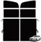 Sonnenschutz Baby - Trennvorhänge 140 x 80 cm Mit 4 Seitenfenster Vorhang Magnetisch - Auto Sichtschutz Vorne und Hinten, Abnehmbar und Blickdicht - für Alle Auto, Van, Camping, Reisen (Schwarz)