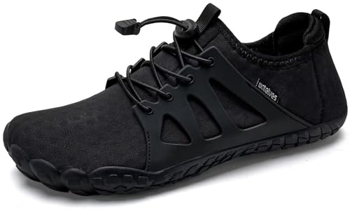WateLves Water Shoes Mens Womens Barefoot Quick-Dry Aqua Sock Outdoor Athletic Sport Shoes for Swim Beach Pool Hiking Surfing Walking(YE-Black,38)