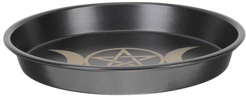 TOYANDONA Bandeja Metálica Redonda Pentagrama para Velas, Soporte Decorativo de Acero al Carbono Resistente y Multipropósito para Decoración Hogar