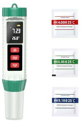 Forever Speed 5 in 1 PH Meter,High Precision Digital PH Tester for pH/TDS/EC/Temp,Water Quality Tester for Drinking Water Pool Aquarium Hydroponics