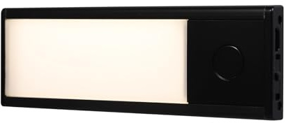 MAGICLULU Lampe LED sous Meuble Noir Rechargeable USB Capteur de Mouvement, Design Magnétique sans Perçage, Aluminium et PC pour Placard Cuisine