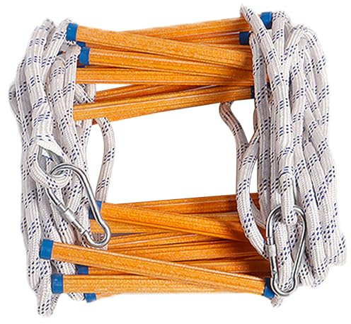 Escalera de cuerda de escape de incendios Emerncy de 10 pies con nailon antideslizante, resistente, ideal para entrenamiento y seguridad contra incendios