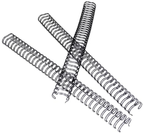 RAYSON Wire Binding Spines, 34-Loop, 90 Sheets, 3:1 Pitch, A4, 14.3 mm, Pack of 100