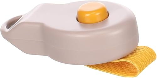 Flamingo Clicker für welpe Xia Taupe - 7x4x2,5cm - Mit einem Druckknopf und Elastik zur Befestigung am Finger