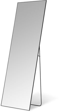 Amazon Basics Full Length Rectangular Mirror, Wall/Floor mount, 162.6 x 53.3 x 1.4 cm, Black