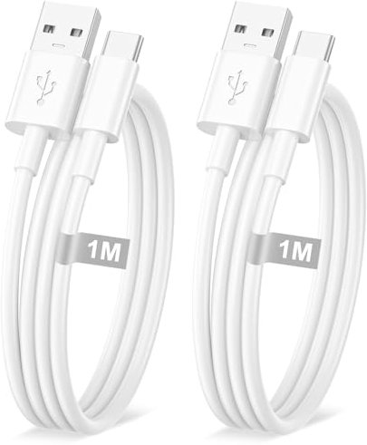 Carplay Cable Chargeur USB C 1M/Lot de 2 pour iPhone 16 15 Voiture,Cable Type C Charge Rapide pour Apple Carplay et Android Auto, Câble USB vers USB C Cordon pour iPhone 17/16e/15 Pro Max,iPad,Samsung