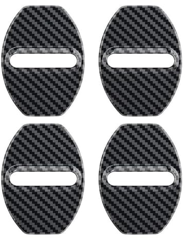 ELEKNZBZTG Poignée extérieure arrière Lot De 4 Protections De Verrouillage De Porte De Voiture En Fibre De Carbone Anticorrosion Pour Jeep Pour Grand Pour Cherokee 2011-2021