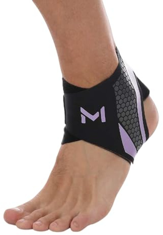 1 Par Tobillera Elástica, Tobillera Ajustable, Para Hombre Y Mujer, Estabilizada Y Apoyada, Ultrafina Con Doble(Morado)