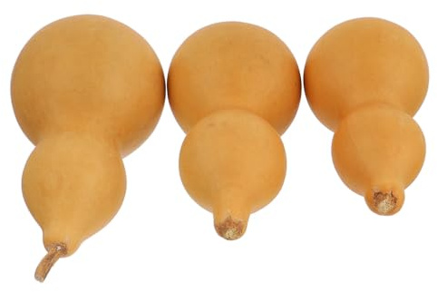 GRADENEVE Decorazione in Gourd Fatta a Mano, Ornamento da Scrivania 3 Pezzi, Forma di Zucca, per Feste e Festività, Stile Cultura Cinese