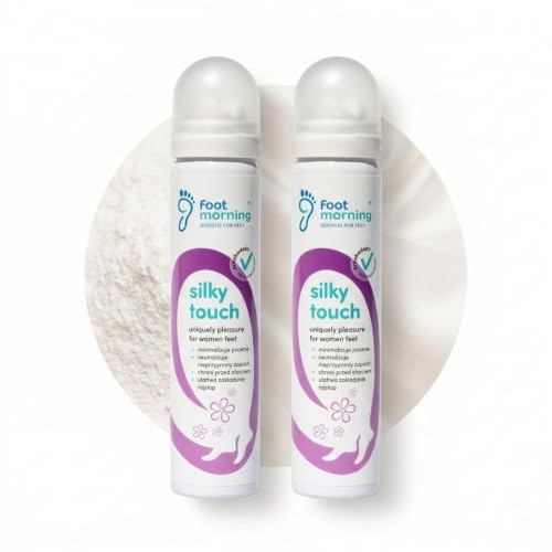 Spray Pour les Pieds Foot Morning Silky Touch Anti-Friction - Spray Invisible pour Chaussures sans Chaussettes, des Pieds Soyeux, Neutralise les Odeur, Facilite le Port de Collants et Bas - 2 x 100 ml