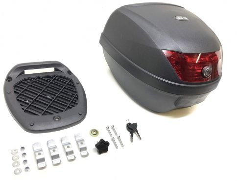 SHIN YO 28 Liter Universal Roller Topcase Koffer Helmfach kompatibel mit Piaggio Sfera TPH Zip 50 - Motorrad-Topcase - Fahrzeugkoffer - Fahrradkoffer - ATV, Motorroller