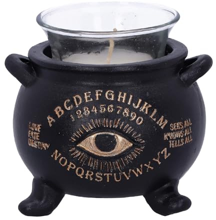 Nemesis Now All Seeing Eye Witches Cauldron Tealight Candle Holder,Black,9cm