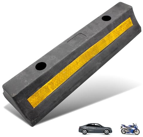 Fishtec - Parkstopper - Gummipuffer - Radstopper für Einparkhilfe und Garagen-Unterlegkeil 50 x 15 x 10 cm