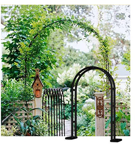SHUITUKOUU Freistehende Ranksäule,Rankobelisk,Klettergerüst Für Pflanzen,Bogen Blumenständer Metallbogen Für Hochzeit Garten Brautparty Dekoration Laube,2 * 2.4m(6.56 * 7.87ft)