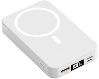 bateria Externa Carga rapida para Uso Diario, Power Bank portatil magnética con USB-C y Lightning, bateria portatil iPhone Compatible, Power Bank magsafe para Carga inalámbrica Segura y Estable