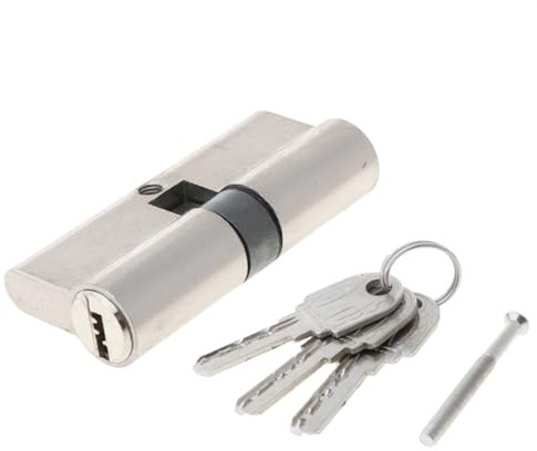 Bombin Cerradura Seguridad, Bombin Doble Embrague Cerradura abierta doble Uso apto para puerta y ventana, seguridad de 60, 70, 80 y 90mm, llave cilíndrica, cerradura de puerta de entrada antirrobo, nú