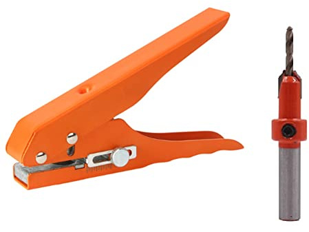 Asyduey Pinza per Punzonatura per Bordatura Strumento per Punzonatura Pinza per Mascheratura 3X8MM Punta per Trapano Svasatore Foro per Vite Strumento per La Lavorazione del Legno