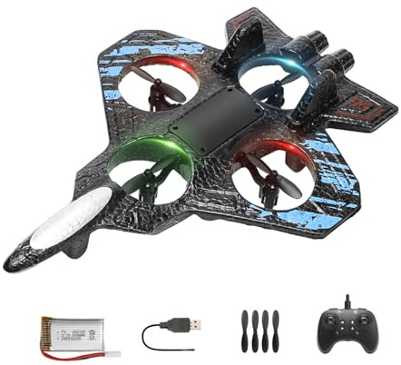 Ferngesteuertes Flugzeug, 2,4 GHz RC-Flugzeug mit LED, Funkfernsteuerung für Kinder, Gleitschirm-Flugzeug Spielzeug für Kinder Erwachsene Geburtstag Weihnachten Party Geschenke, einfach zu fliegen für