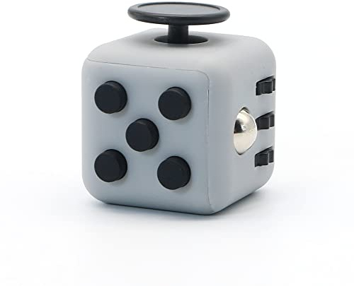 Appash Fidget Cube Stress Anxiety Pressure Relieving Toy Great for Adults and Children[Gift Idea][Relaxing Toy][Stress Reliever][Soft Material] (Gray & Black)