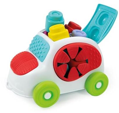 Clementoni-17315 - Soft Clemmy Vehiculo con Texturas - construcciones blanditas para bebé a Partir de 6 Meses