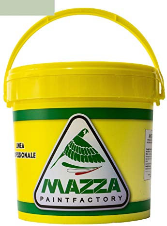 MAZZA Pittura Al Quarzo Per Muri Interni Ed Esterni Lt 14 Ad Alto Potere Coprente Colorificio (Verde Salvia2 Mz1089)