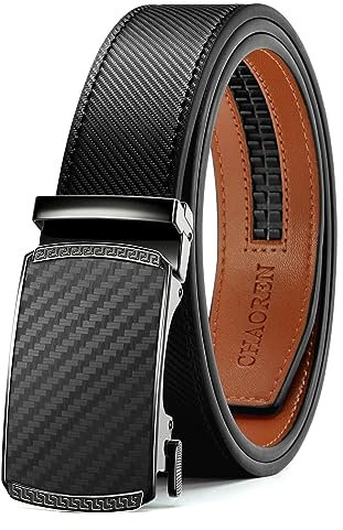 CHAOREN Belts for Men - Ratchet Leather Mens Belt 1 3/8 for Jeans - Fits Everywhere