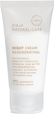 Natural Care Crema Facial de Noche Regeneradora 50 ml | 99% ingredientes naturales | Con fitoesteroles y ácido hialurónico | Vegana para piel seca, sensible o madura de ZIAJA