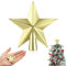 Dereine Albero di Natale Topper, Puntale per Albero di Natale, Mini Stella Albero di Natale, Scintillante Topper Albero di Natale, 6 cm, Decorazione per Albero di Natale