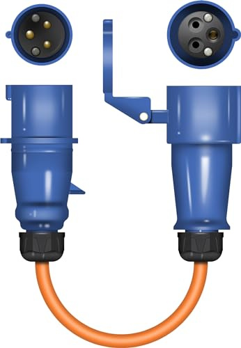 Eagle Caravan/Camping Reverse Polarity Adapter Fly Lead For Mains Hook Up 16A (Not for use in the UK)