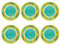 BRANDANI Piatto Fondo Citrus in Melamina 21,5cm Set 6 Pezzi Servizio Tavola