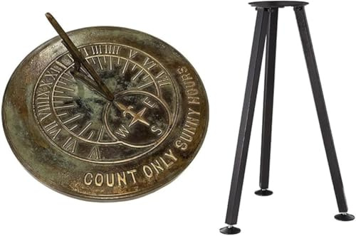 ANTIQUEMEDIEVAL Meridiana decorativa da giardino in ottone massiccio con supporto