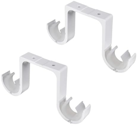 Toyvian Soportes para Barras de Cortina Dobles Resistente la Corrosión Acabado Elegante Instalación Sencilla para Salón y Visillos para Decoración del Hogar